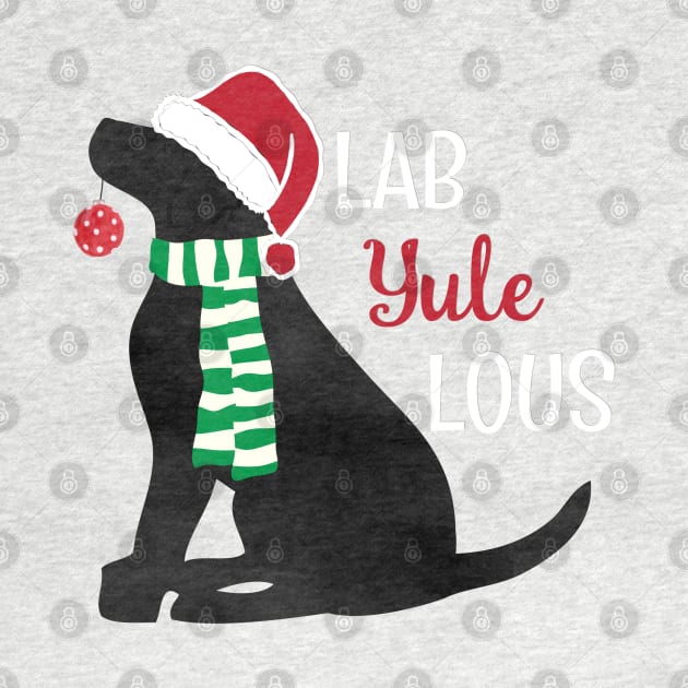 Holiday Black "Lab Yule Lous" Xmas Dog by EMR_Designs